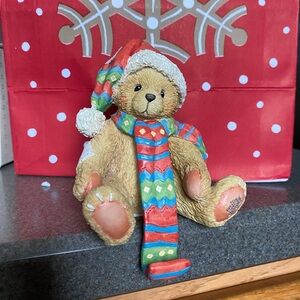 Bear w scarf (mini) stocking holder cherished teddies